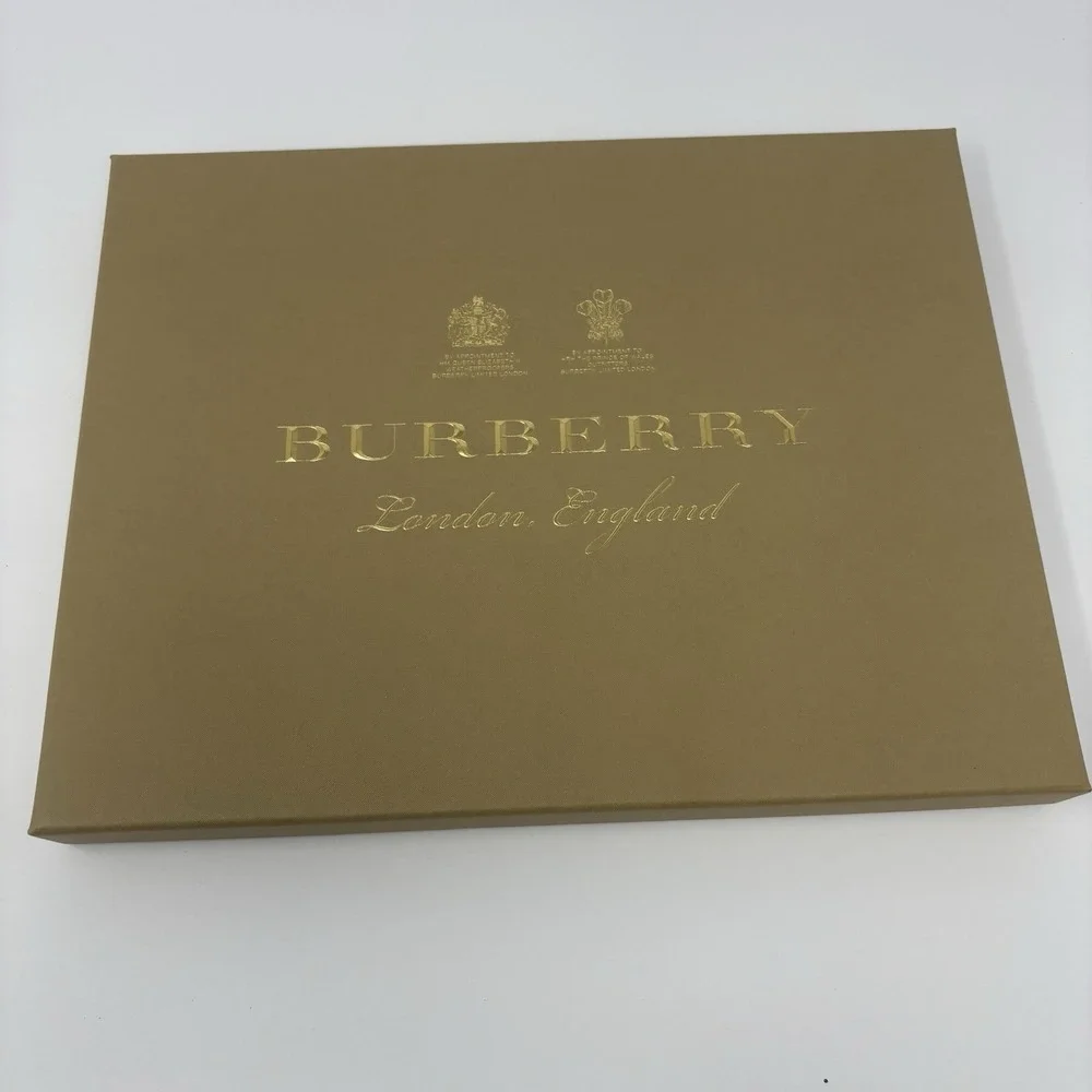 Burberry Empty Gift Box Set w/ Tissue Paper Cards & Envelope 12.75x9.75x1